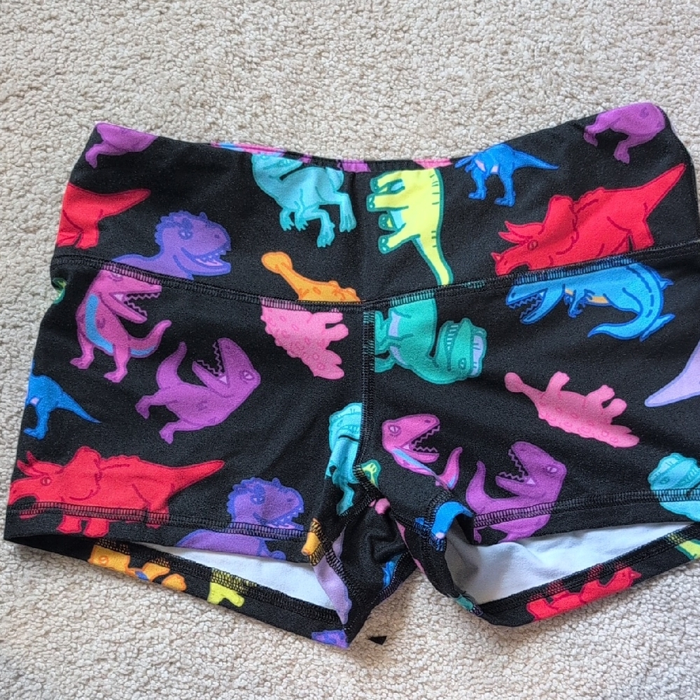 Fleo Black Shorts with Colorful Print - Picture 1 of 3